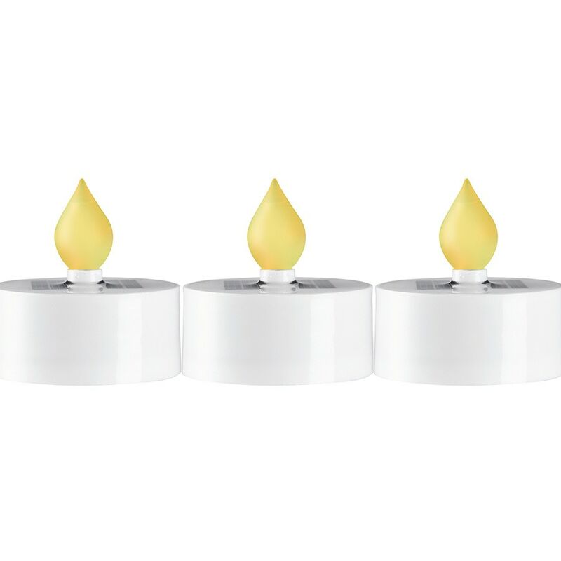

Conjunto de 3 velas led blancas solares