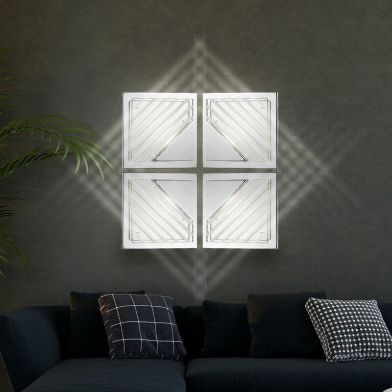 

Juego de 4 apliques LED de 5 vatios, focos cromados, iluminación angular