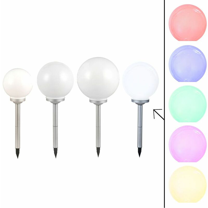 

Conjunto de 4 bola del LED Lámparas solares enchufe cambio de color colorido iluminación al aire libre decoración de balcón