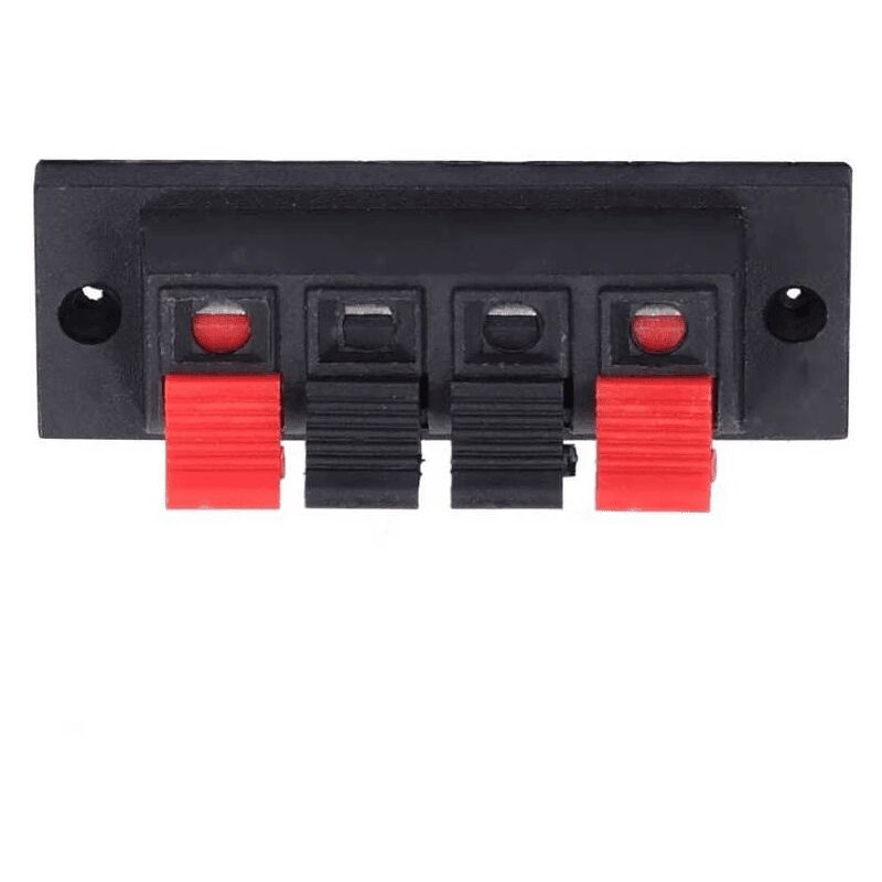 

Conjunto de 4 bornes para altavoz rectangular Negro