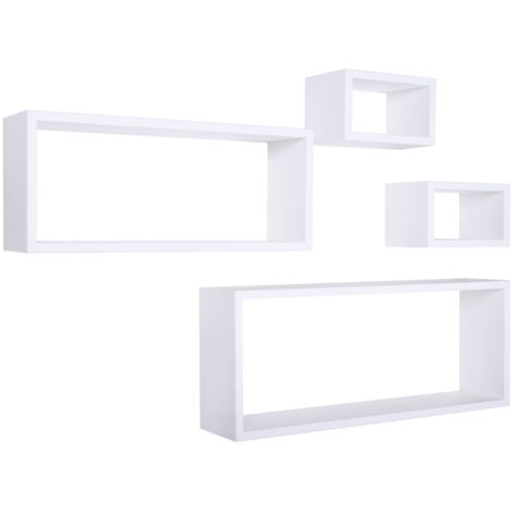 Conjunto de 4 cubos Merlino blanco 75x30x15.5 - 60x25x15.5 - 25x15x15.5 cm Sanitec