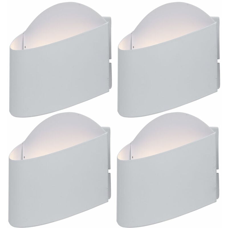 

Juego de 4 luces LED para exteriores de fachada, iluminación para aceras de jardín de 5 vatios