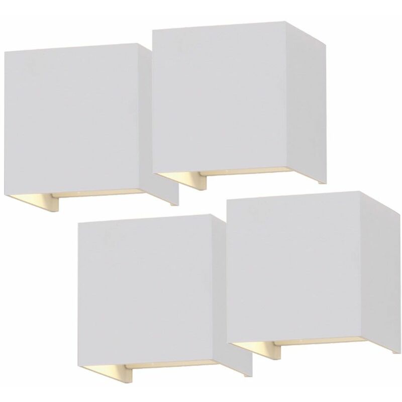 

Juego de 4 luces LED de pared para exteriores, focos de patio para puertas, lámparas de efecto movibles