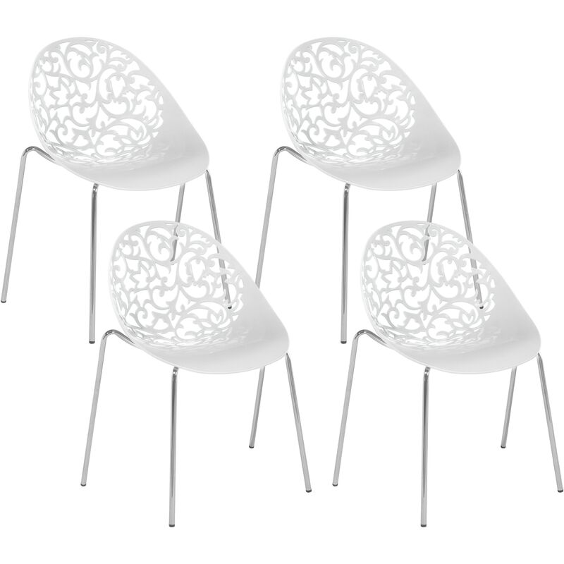

Conjunto de 4 sillas de comedor blanco MUMFORD
