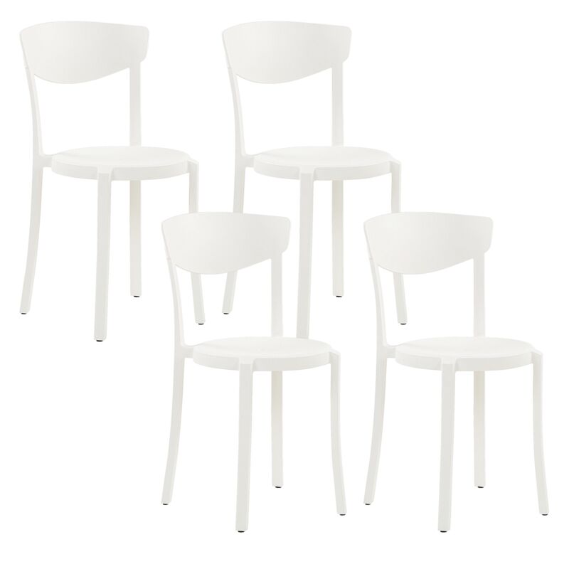 

Conjunto de 4 sillas de comedor blanco VIESTE