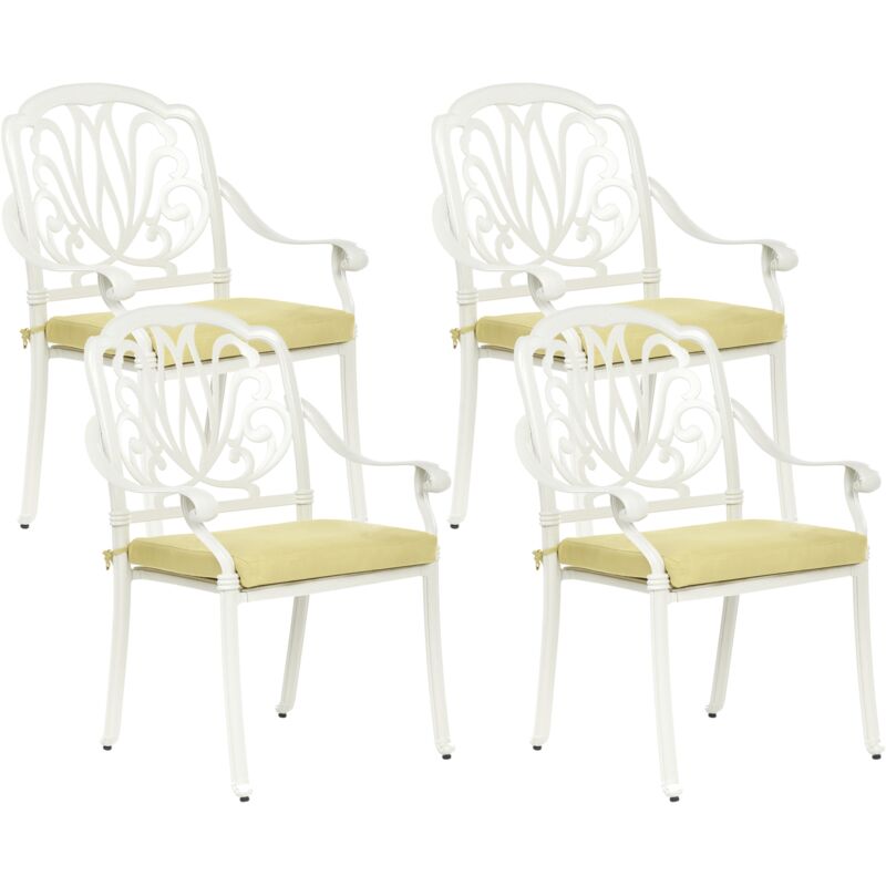 

Conjunto de 4 sillas de jardín blanco ANCONA