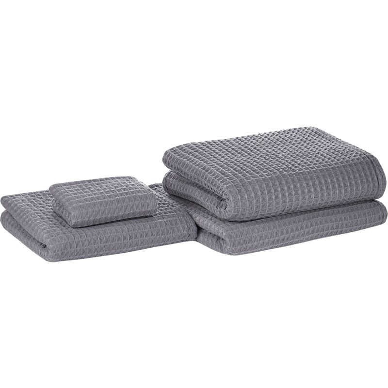 

Conjunto de 4 toallas gris AREORA