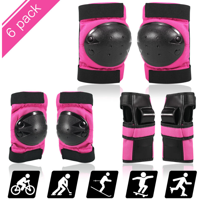 

Conjunto de 6 piezas de equipo de proteccion para ninos y adultos con cabeza de monje, color rosa, talla L