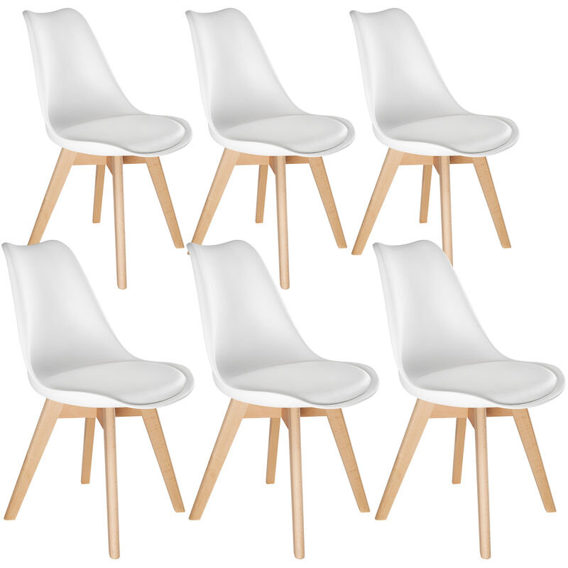 

Conjunto de 6 sillas de comedor Federica - blanco