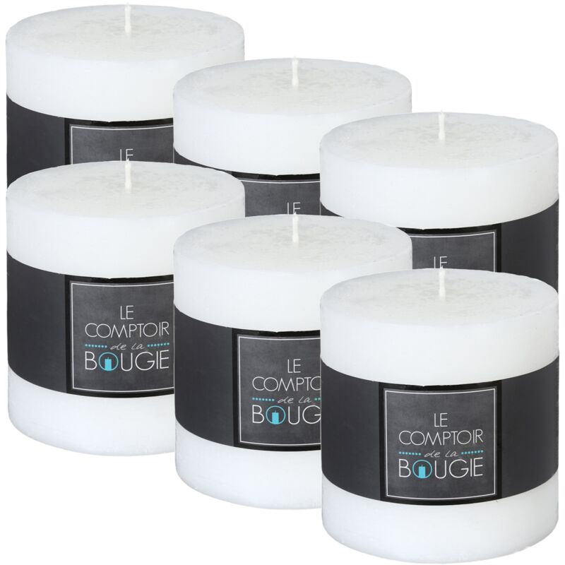 

Wellhome - Conjunto de 6 velas redonda rústica D10