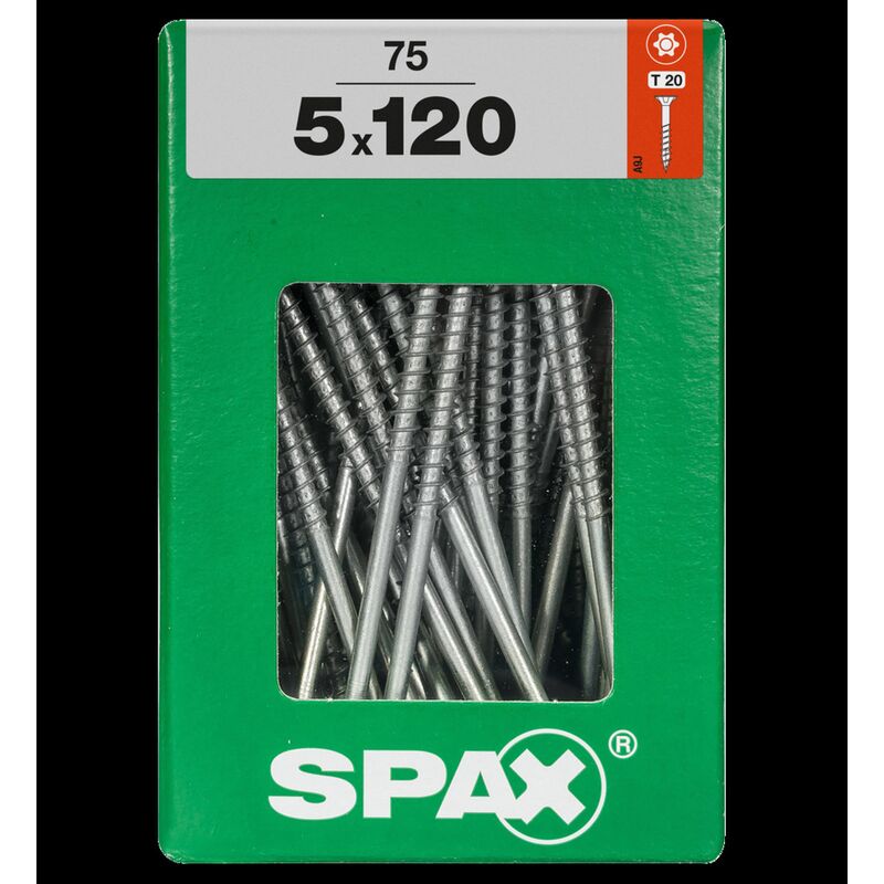 

Spax tornillos T-estrellas amarillas más acero de 120 x 5 mm - 75 PC