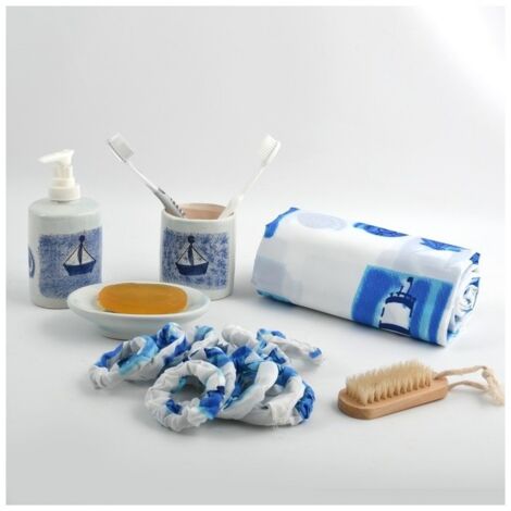 Set Accesorios Baño Puntos Azules