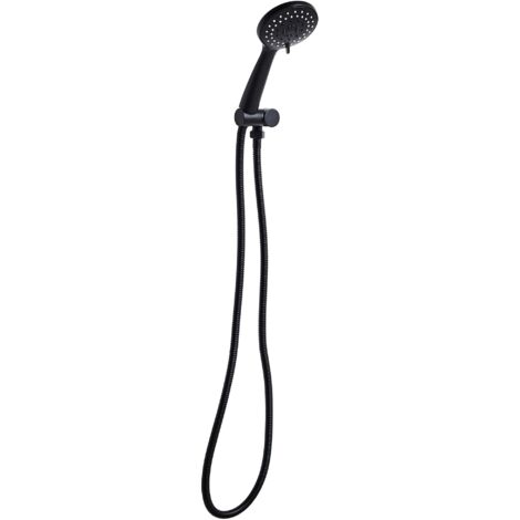 Conjunto de alcachofa y manguera clásico moderno 3 modos de chorro de metal negro Tamushal