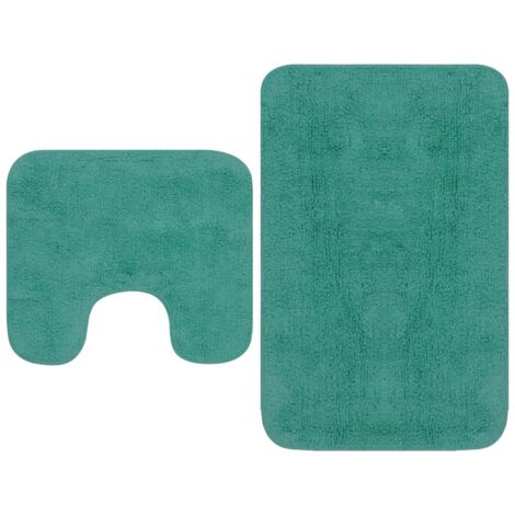 Conjunto de alfombras de baño de tela 2 piezas turquesa