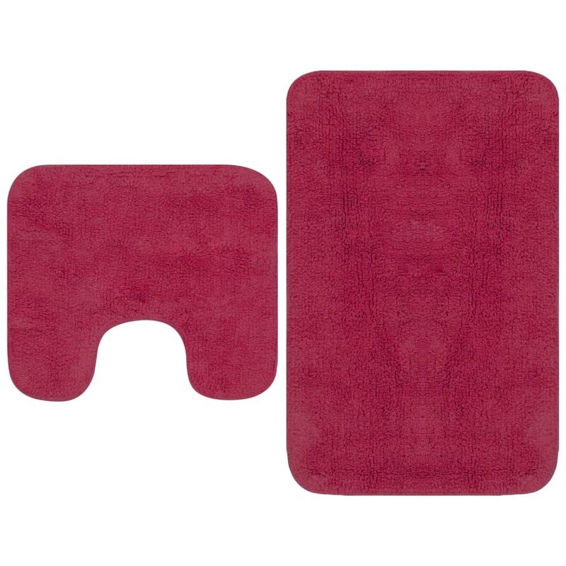 

Conjunto de alfombrillas de baño de tela 2 piezas fucsia