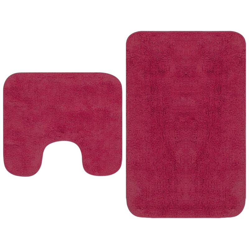 

Conjunto de alfombrillas de bao de tela 2 piezas fucsia - Rosa