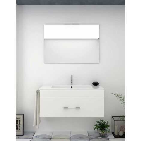 Conjunto de baño BRAGI con mueble bajo lavabo, lavabo y espejo ¡Con toallero de regalo! Varios colores y medidas