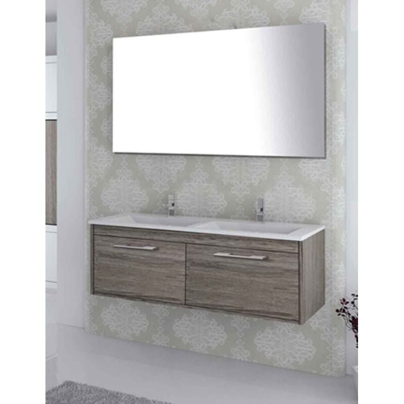 

Conjunto de baño BRAGI con mueble bajo lavabo, lavabo y espejo ¡Con toallero de regalo! Varios colores y medidas Combi (gris ceniza y blanco) 60CM