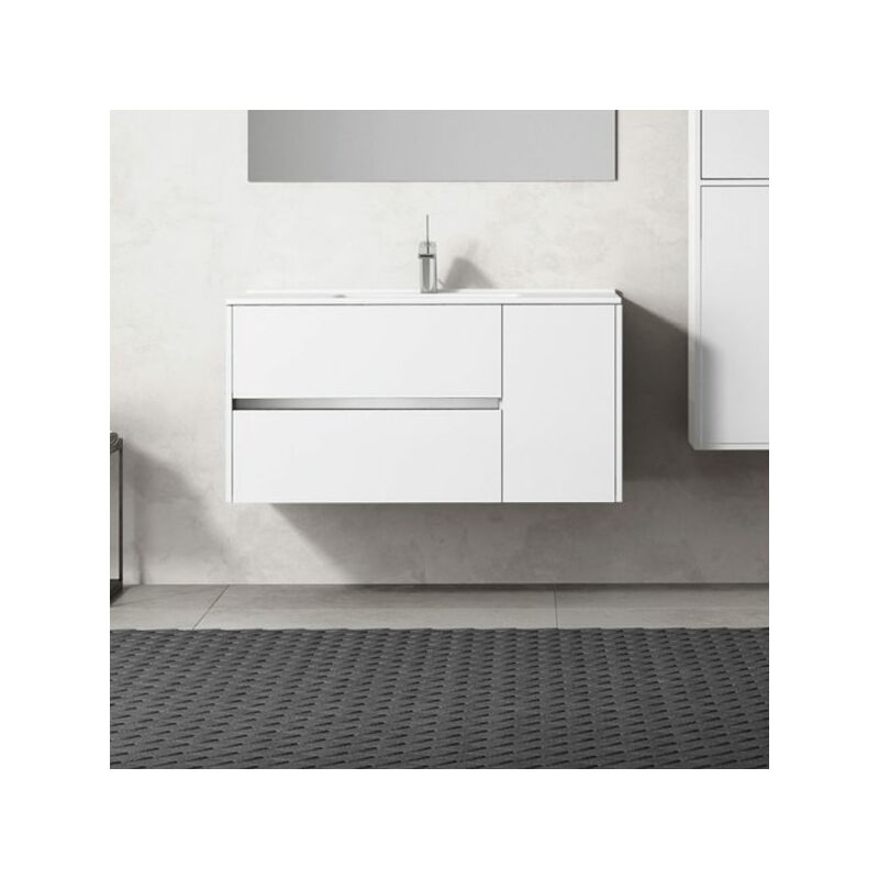 

Conjunto de Baño GEA Mueble + Encimera 100CM Blanco