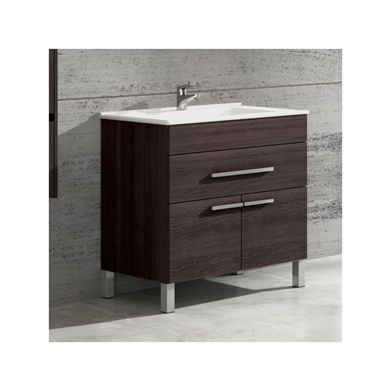 

Conjunto de Baño VEGA Mueble + Encimera 80CM Roble Sinatra