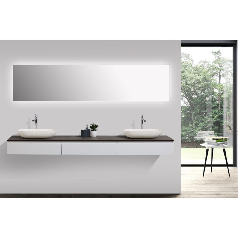 Mueble de baño Vision 2250 blanco mate - lavabo opcional:Sin adicional. abertura, Sin lavabo