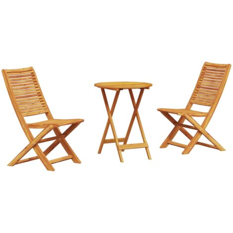 Conjunto de Bistro Plegable 3 pcs Marrón