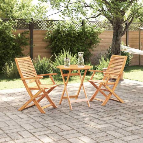 Conjunto de Bistro Plegable 3 pcs Marrón