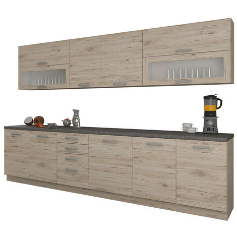Conjunto de cocina Tucson 159 , 260x52cm, Aglomerado laminado