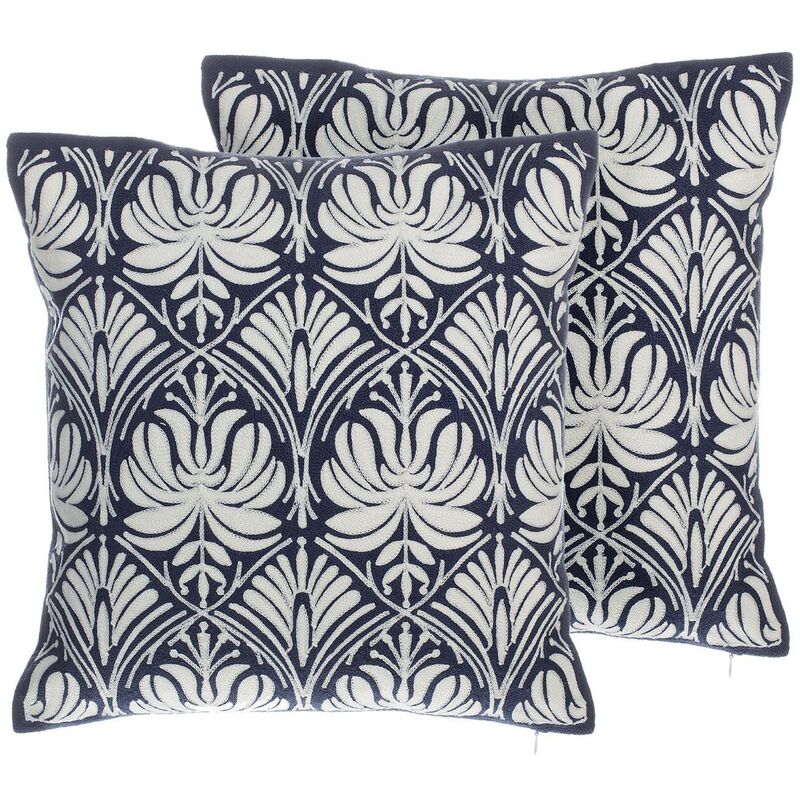 

Conjunto de cojines decorativos azules 45x45 cm NEMESIA