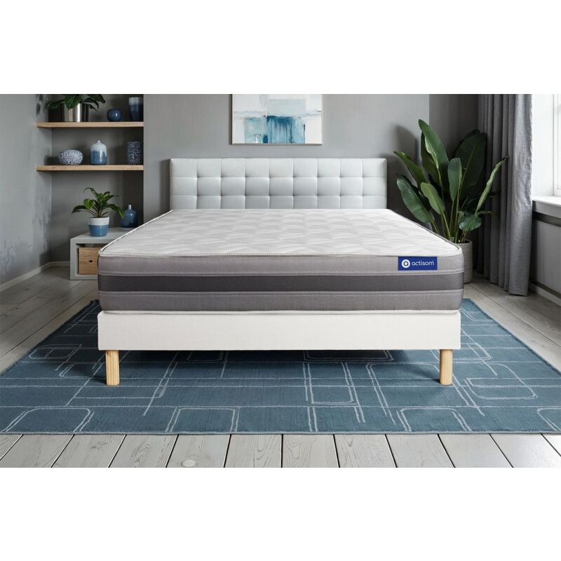 

Pack colchón Actiflex relax 120x220cm + Somier multiláminas, Muelles ensacados y espuma viscoelástica, 3 zonas de confort