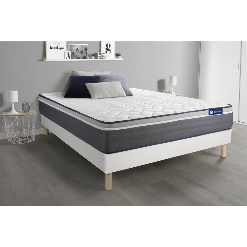 

Pack colchón Actimemo plus 200x200cm + Somier multiláminas, espuma viscoelástica, 7 zonas de confort