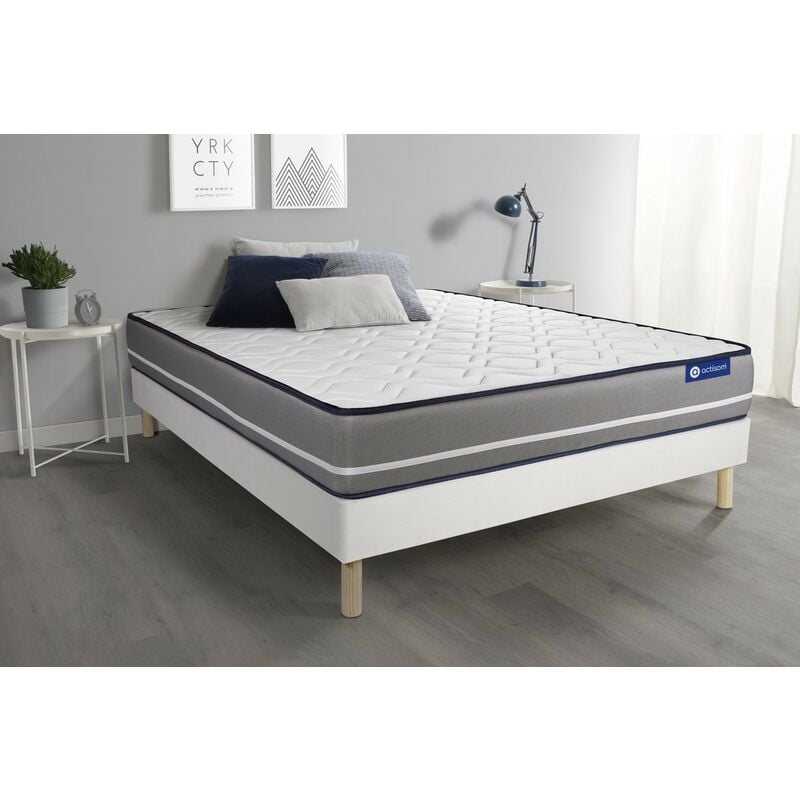

Pack colchón Actimemo pur 140x190cm + Somier multiláminas, espuma viscoelástica, 3 zonas de confort