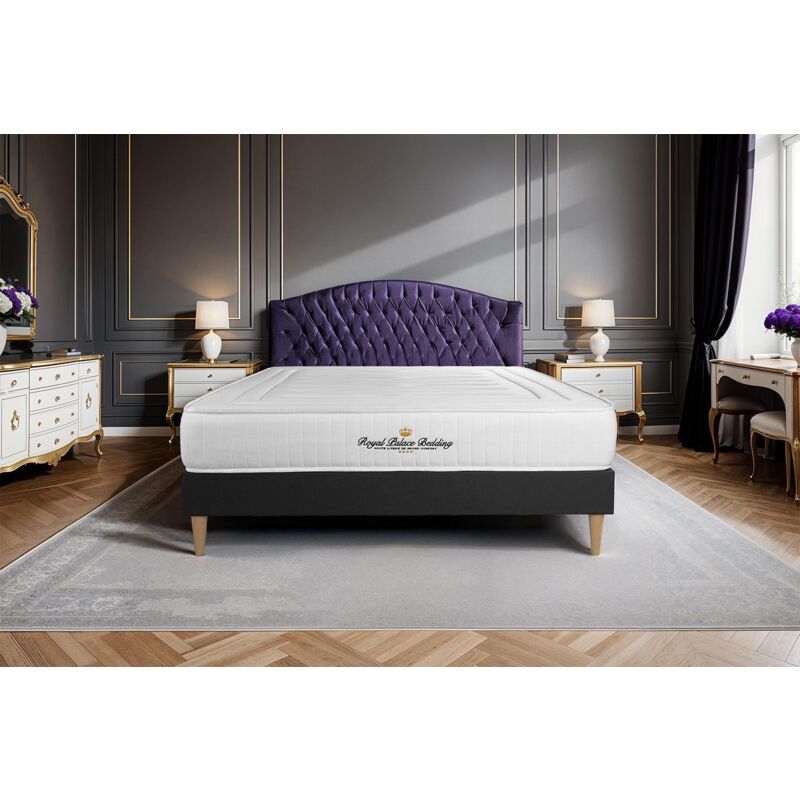

Royal Palace Bedding - Pack colchón Nottingham 120x190cm + Somier multiláminas, espuma viscoelástica, 3 zonas de confort