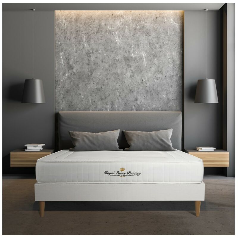 

Royal Palace Bedding - Pack colchón Nottingham 200x200cm + Somier multiláminas, espuma viscoelástica, 3 zonas de confort