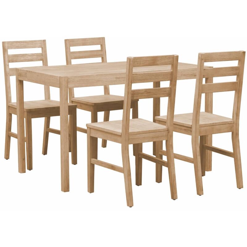 

BHD - Conjunto de comedor 5 piezas madera maciza de acacia