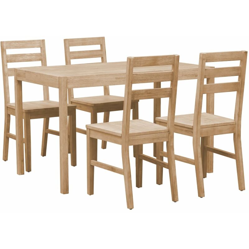 

Conjunto de comedor 5 piezas madera maciza de acacia - Marrón