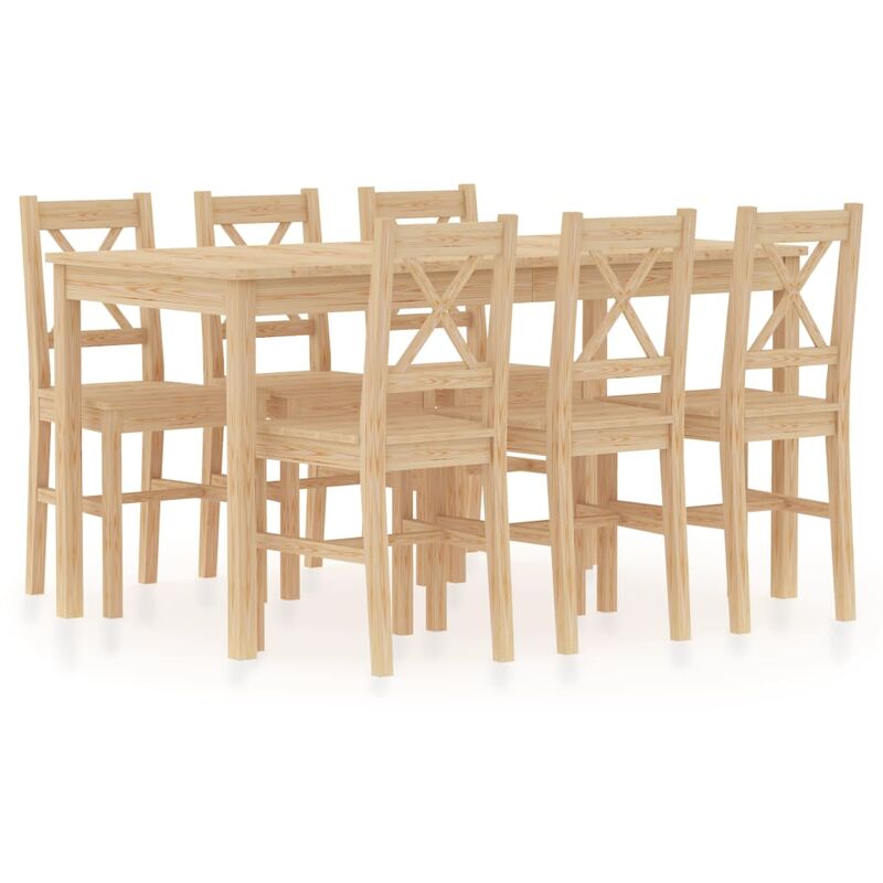 

Conjunto de comedor 7 piezas madera de pino