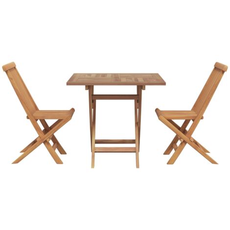 Conjunto de Comedor de Jardín 3 pcs Marrón