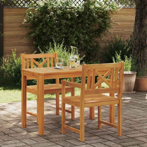 Conjunto de Comedor de Jardín 3 pcs Marrón