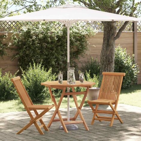 Conjunto de Comedor de Jardín 3 pcs Marrón