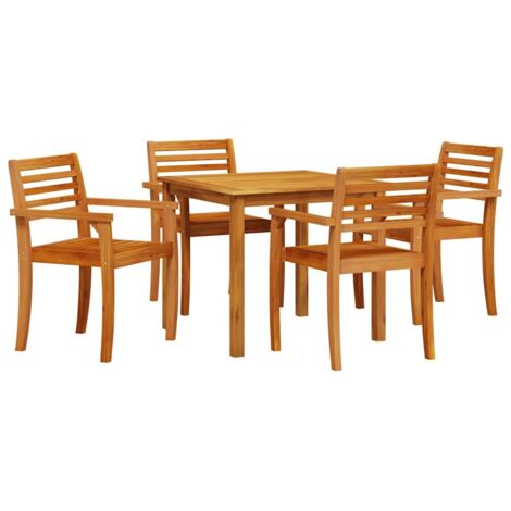 Conjunto de Comedor de Jardín 5 pcs Marrón