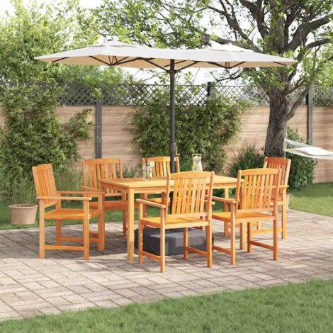 Conjunto de Comedor de Jardín 5 pcs Marrón