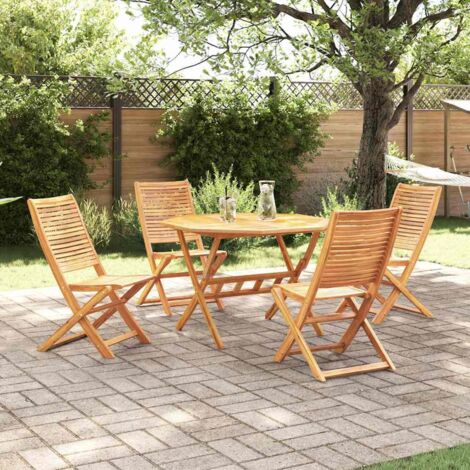 Conjunto de Comedor de Jardín 5 pcs Marrón
