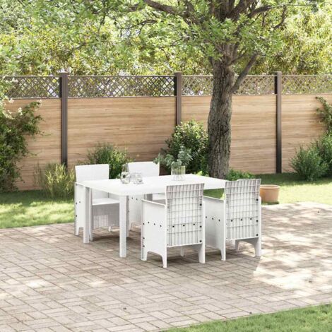 Conjunto de Comedor de Jardín 5 pcs  Ratan Polt