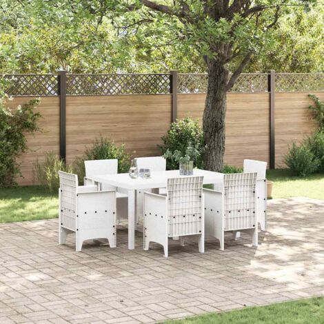 Conjunto de Comedor de Jardín 7 pcs  Ratan Polt