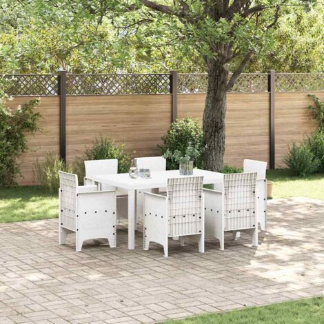 Conjunto de Comedor de Jardín 7 pcs  Ratan Polt