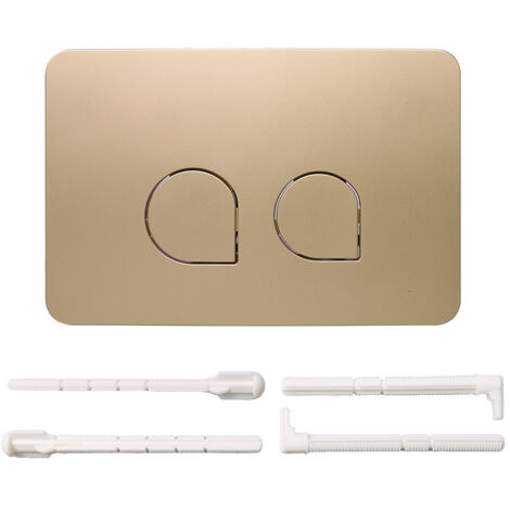 Conjunto de control de grifo Sigma012030 para inodoros con accionamiento Delta21, conexión de desagüe Sigma para mecanismo de doble descarga de ahorro de agua en oro mate.
