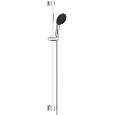 Conjunto de ducha con cabezal de ducha de 3 chorros, barra de 90 cm y flexible - GROHE Vitalio Start 110 26956001 - Ahorro de agua - Cromo