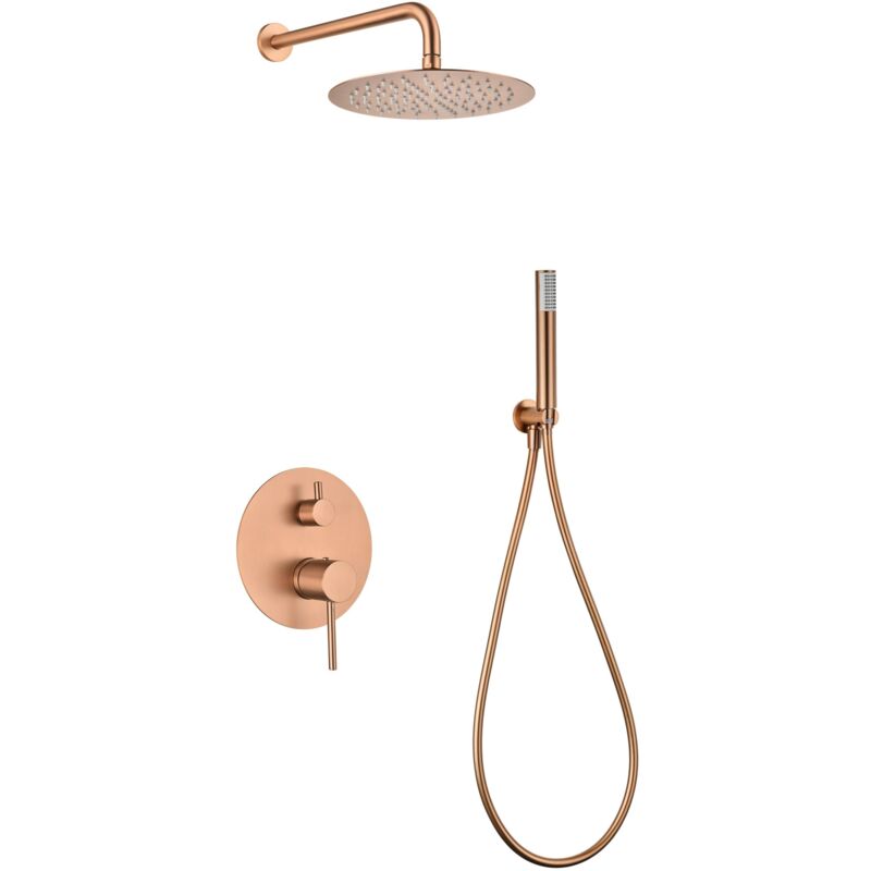 Imex - GPM039/ORC monza Conjunto Grifo Ducha Monomando Empotrado Oro Rosa Cepillado - ref: GPM039/ORC