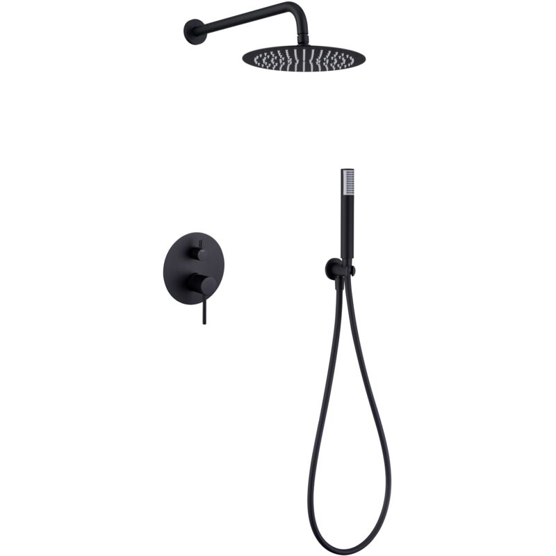 GPM039/NG monza Conjunto Grifo Ducha Monomando Empotrado Negro Mate - ref: GPM039/NG - Imex